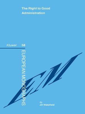 cover image of The Right to Good Administration